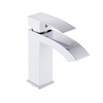 Змішувач для раковини Qtap Swan Cascada QTSWA270CRW45568 Chrome/White QTSWA270CRW45568 фото
