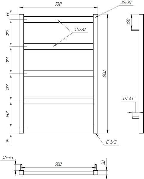 Сушка для рушників Minimal DRY GA-6006-1 фото