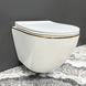 Підвісний унітаз VBI VULCANO WHITE GOLD EDGE VBI-020402 фото 4