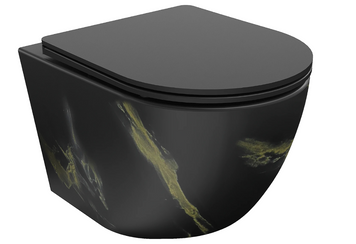 Підвісний унітаз MEXEN LENA BLACK MARBLE MATТ MEX-30224098 фото