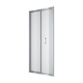Душові двері двосекційні, Line Pro 900мм, хром, скло 6мм прозоре 1538172245 фото