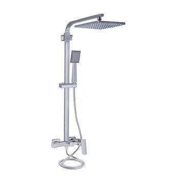 Душова система для кабіни Qtap Capricorn на три споживачі (з виливом) 53103KNC Chrome QTCAP53103KNC фото