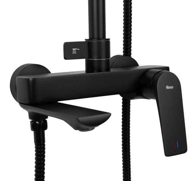 Душовий гарнітур REA AVALON BLACK з виливом REA-P8811 фото