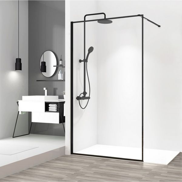 Душова стінка REA BLER 100 BLACK REA-K7634 фото