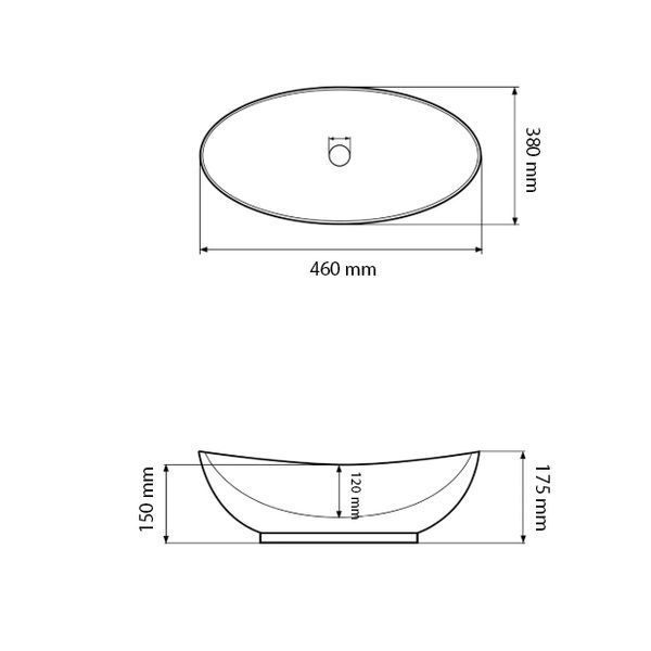 Умивальник (раковина) VBI PARTINA WHITE накладний VBI-012618 фото