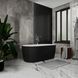 Ванна акрилова окремостояча суцільнолита PureLine 1600x800 White/Matt Black з сифоном 0266251501 фото 3