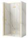 душові двері Rea Atlas 100x200 безпечне скло, прозоре, праворуч, gold brush (REA-K4675) REA-K4675 фото 1