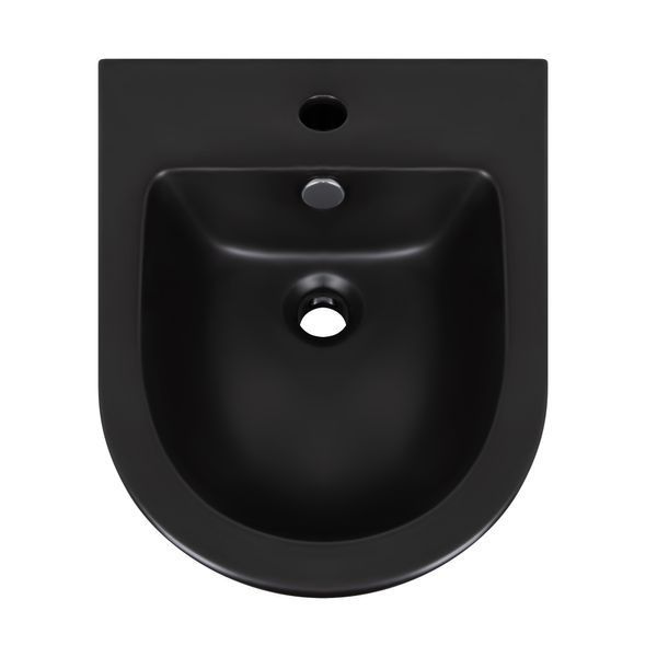 Комплект Qtap Robin Matt Black 2 в 1: унітаз підвісний Ultra Quiet QT13332381АSMB + біде підвісне QT1355046FMB QT13332381АSMB47628 фото