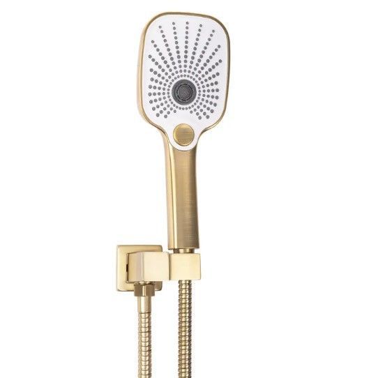 Душова система REA MOBY BRUSHED GOLD + BOX прихованого монтажу REA-P2403 фото