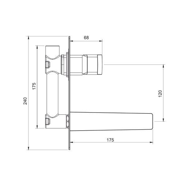 CUBE змішувач для умивальника вбудований, Black Matt 0053a0f5-a685-11ef-bb6e-a0423f42a789 фото