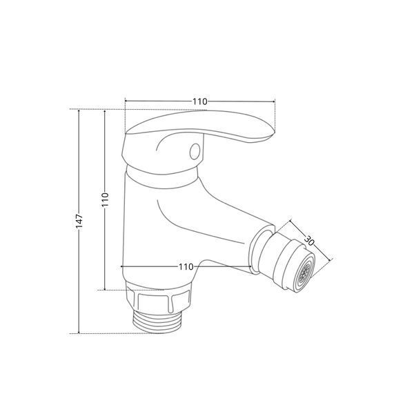 Змішувач для біде Lidz Tani 001AF (k40) LDTAN001AFCRM44958 Chrome LDTAN001AFCRM44958 фото