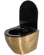 Підвісний унітаз REA CARLO FLAT BRUSHED GOLD BLACK золотий REA-C3300 фото 5