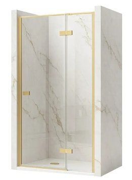 душові двері Rea Atlas 120x200 безпечне скло, прозоре, праворуч, gold brush (REA-K4677) REA-K4677 фото