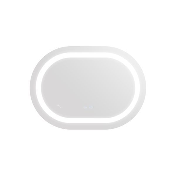 Дзеркало Qtap Gemini 500х700 з LED-підсвічуванням Touch, з антизапотіванням, з димером, рег. темп. кольору (3000-6500K) Reverse QT2578R5070 QT2578R5070 фото