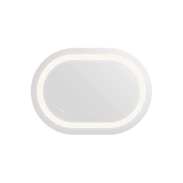 Дзеркало Qtap Gemini 500х700 з LED-підсвічуванням Touch, з антизапотіванням, з димером, рег. темп. кольору (3000-6500K) Reverse QT2578R5070 QT2578R5070 фото