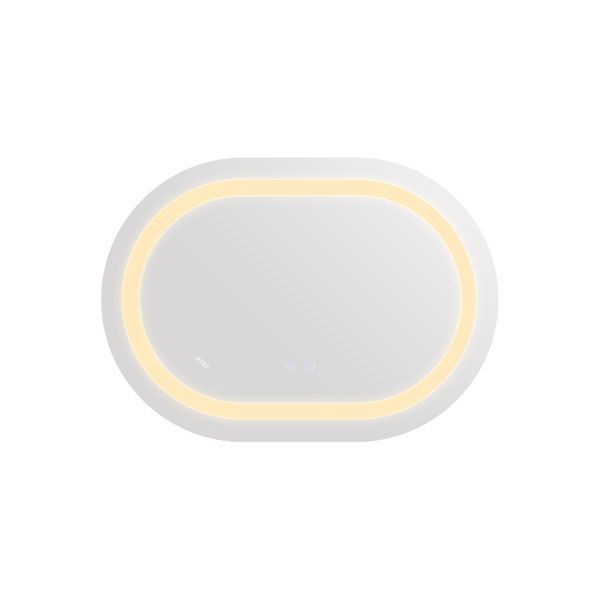 Дзеркало Qtap Gemini 500х700 з LED-підсвічуванням Touch, з антизапотіванням, з димером, рег. темп. кольору (3000-6500K) Reverse QT2578R5070 QT2578R5070 фото