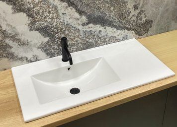 Умивальник (раковина) VBI FERRARA 90 L WHITE врізний VBI-018048 фото