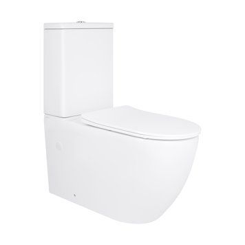 Унітаз підлоговий Qtap Grand Ultra Quiet безобідковий з сидінням Soft-close WHITE QT26228301W QT26228301W фото