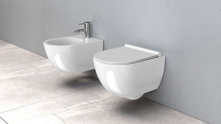 унітаз Rea Carter Rimless + інсталяція Grohe Rapid SL, клавіша (REA-C1450 + 38772001) REA-C1450 + 38772001 фото