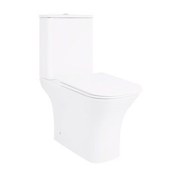 Унітаз-компакт Qtap Presto Quadro безободковий з сидінням Soft-close QT24221215AW QT24221215AW фото