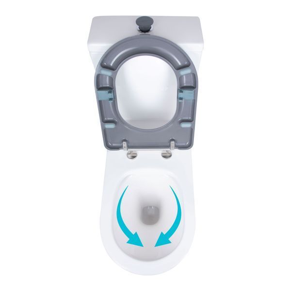 Унітаз підлоговий Qtap Freedom інклюзивний Rimless безобідковий з сидінням Soft-close WHITE QT22226098W QT22226098W фото
