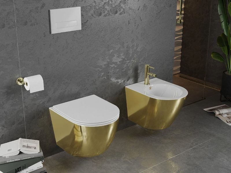 Підвісний унітаз MEXEN LENA WHITE GOLD MEX-30224006 фото