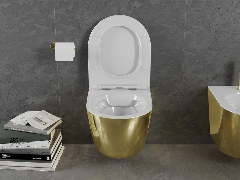 Підвісний унітаз MEXEN LENA WHITE GOLD MEX-30224006 фото