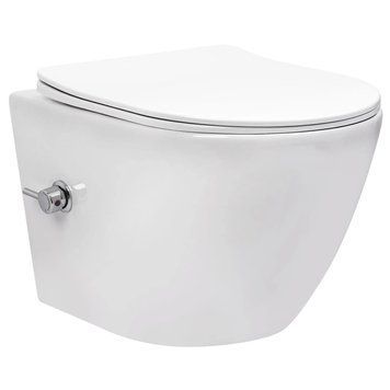унітаз-біде підвісний Rea Carlo Lux 49,5x36,5 без обідка, з сидінням soft-close, white (REA-C9701) REA-C9701 фото