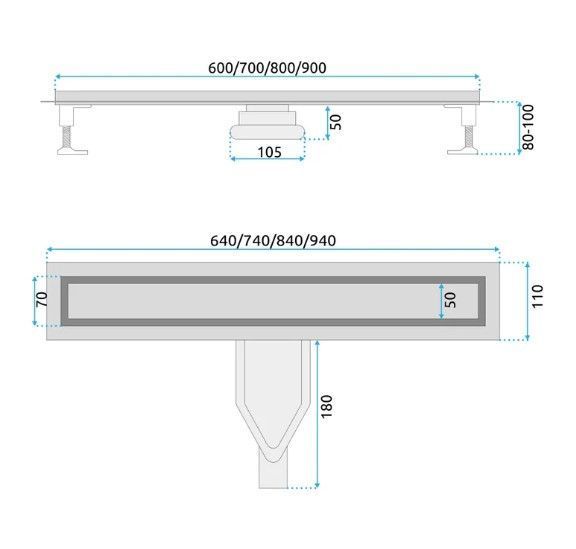 Трап для душу REA NEOX 60 SUPERFLOW BRUSHED STEEL 2в1 сталь REA-G2705 фото