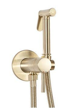 Набір душу гігієнічного REA LOOP BRUSHED GOLD матове золото REA-B6311 фото