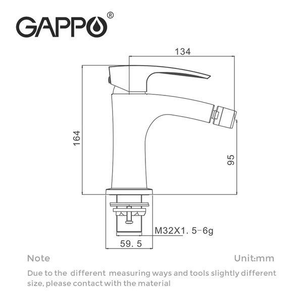 Змішувач для біде GAPPO G5007, хром G5007 фото