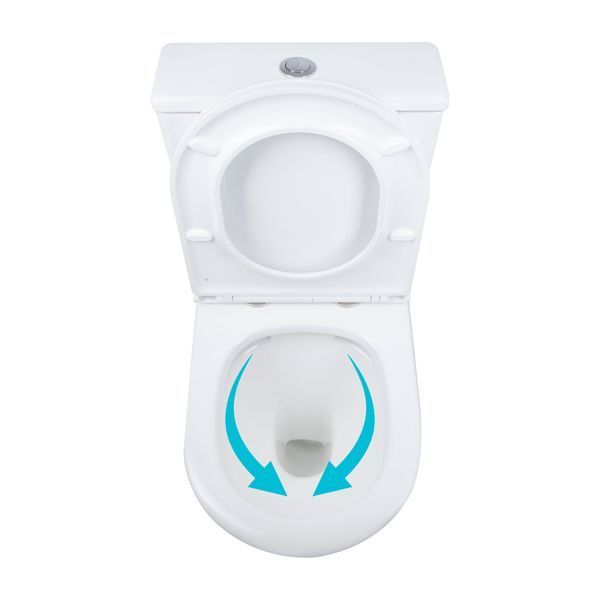 Унітаз підлоговий Qtap Dove Rimless безобідковий з сидінням Soft-close WHITE QT06228380BW QT06228380BW фото