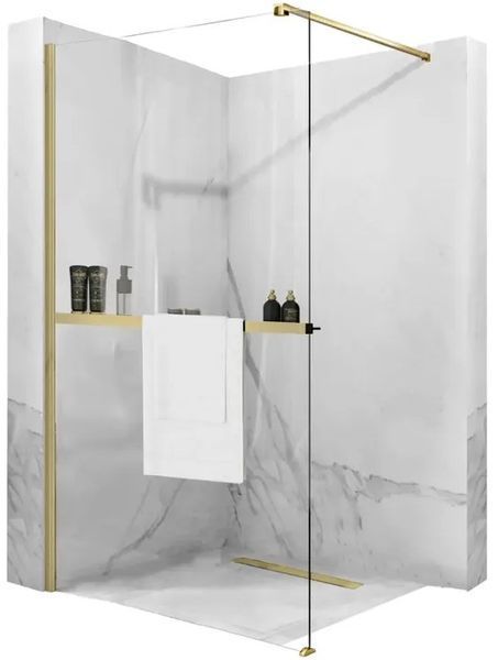 Полиця REA EVO BRUSHED GOLD на душову стінку REA-46000 фото