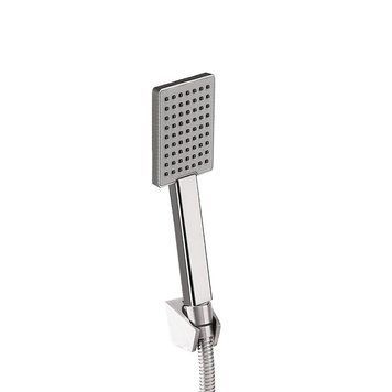 Змішувач для душу Lidz Kubis 010 (з душовим гарнітуром) (k35) LDKUB010NKS28535 Nickel LDKUB010NKS28535 фото