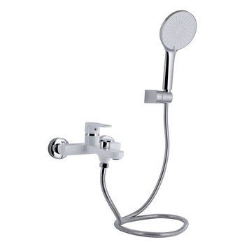 Змішувач для ванни Qtap Jay (з душовим гарнітуром) QTJAY259CRW45553 Chrome/White QTJAY259CRW45553 фото