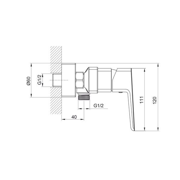 Integro Pro змішувач для душу 8701bf1e-4e50-11ef-bb6b-a0423f42a789 фото