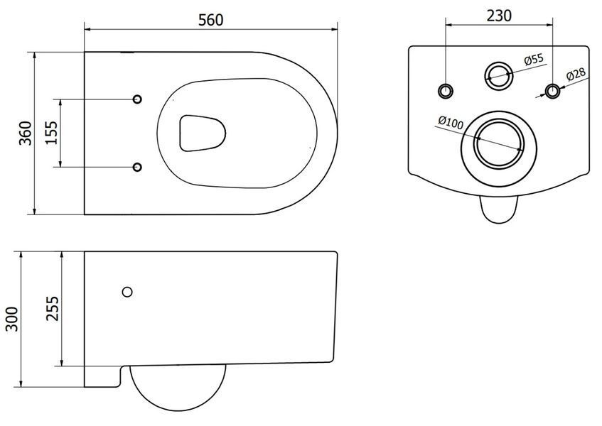 Підвісний унітаз MEXEN SOFIA WHITE THICK ABS білий MEX-30798000 фото